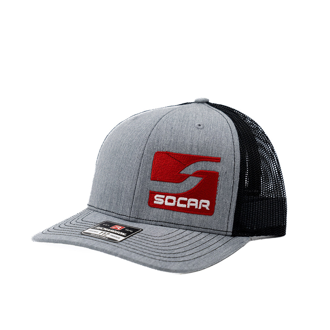Socar Hat Grey/Red Mesh