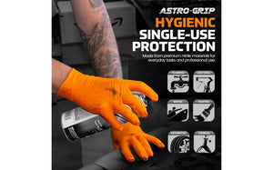 Astro-Grip® Powder-Free Exam Grade Nitrile Disposable Gloves - 7 Mil - 100PK