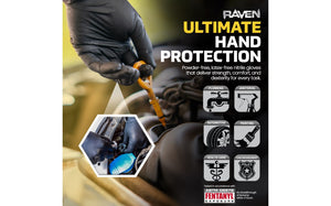 Raven® Powder-Free Exam Grade Nitrile Disposable Gloves - 7 Mil - 100PK