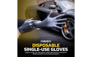 Raven® Powder-Free Exam Grade Nitrile Disposable Gloves - 7 Mil - 100PK