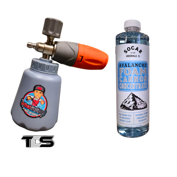 TDS Pro V1 Foam Cannon and AVALANCHE Foam Cannon Concentrate Combo